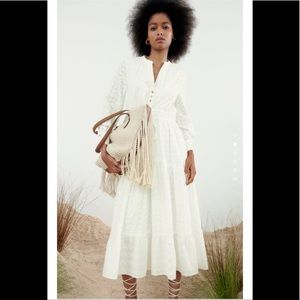 Zara openwork embroidery eyelet dress- brand new with tags